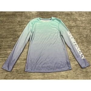 Worldwide Sportsman Shirt Mens Small Blue Longsleeve Polyester‎